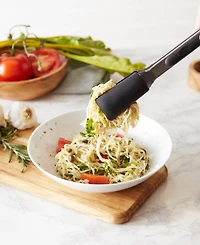 Rsvp International Endurance 18/8 Stainless Steel 10.75" Black Square Silicone Tip Tongs