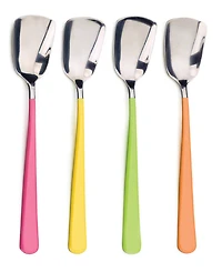 Rsvp International Endurance Stainless Steel 4 Piece 6" Ice Cream Spoons Set in Mixed Colors