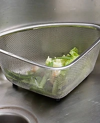 Rsvp International Endurance Stainless Steel 9"x7"x4" In-Sink Mesh Corner Basket