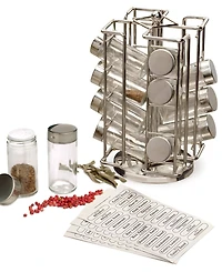 Rsvp International 101 Piece 5.75" x 10.5" Revolving Spice Rack Jar Set