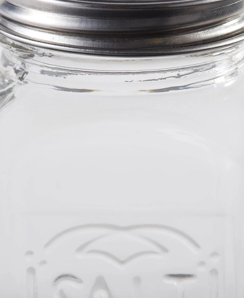 Rsvp International Retro Glass Clear 2 Piece 8 Ounce Retro Style Salt Pepper Set