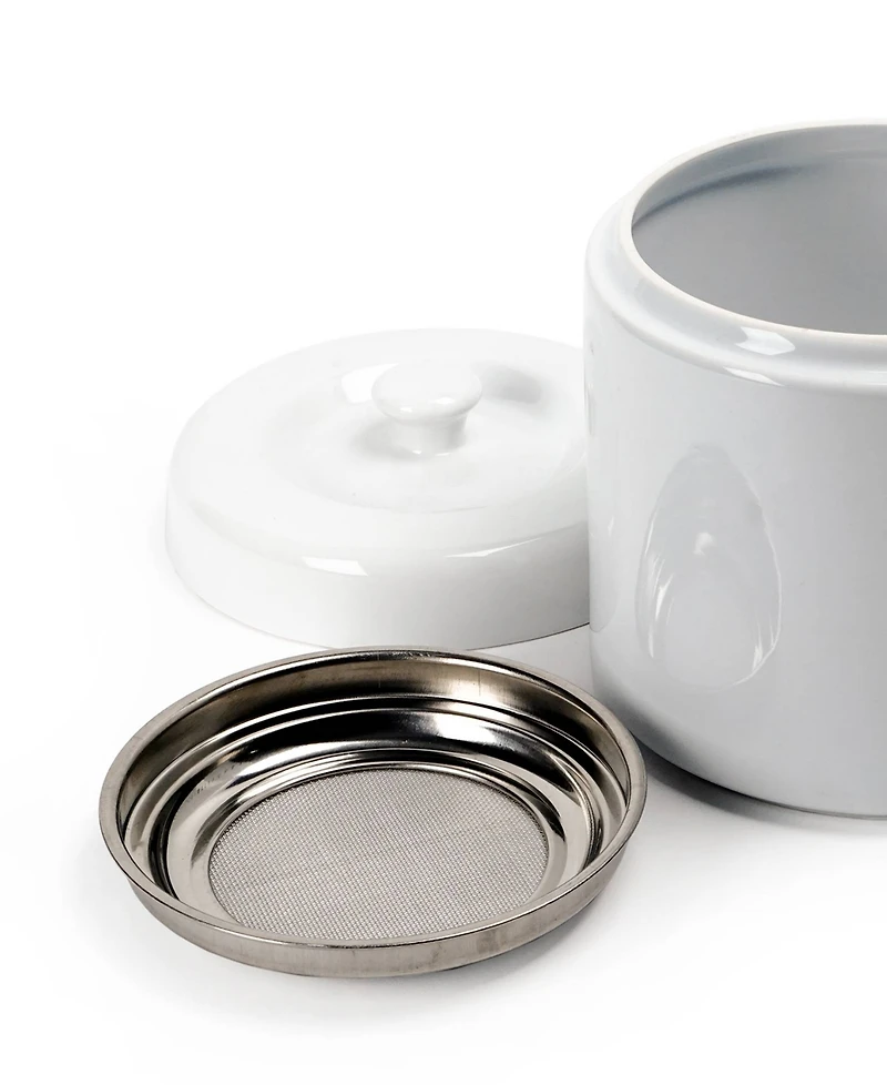 Rsvp International 6 Cup Ceramic White Grease Keeper
