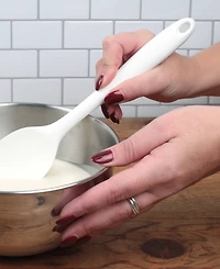 Rsvp International Silicone Coated Steel 11" x 2.25" Ela Series White Spoon