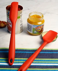 Rsvp International Silicone Coated Steel 2 Piece 8" Ela Series Red Mini Spatula Set