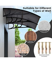 80" x 40" Patio Awning Canopy Window Door Overhang Rain Snow Protection
