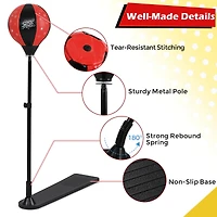 Kids Punching Bag w/Adjustable Stand Boxing Gloves Boxing Set