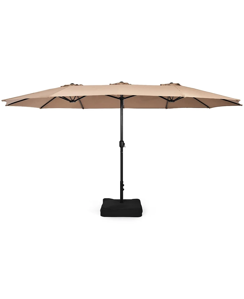 15 Ft Patio Double Sided Umbrella Outdoor Market