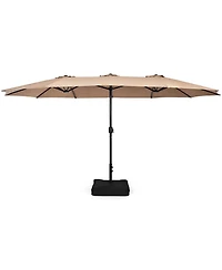 15 Ft Patio Double Sided Umbrella Outdoor Market