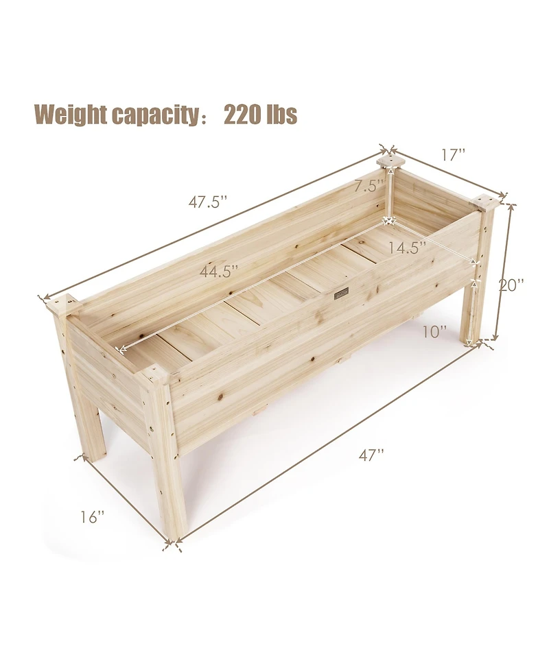 Raised Garden Bed Elevated Planter Box Wood