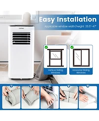 6000 Btu (9000 Btu Ashar) Portable Air Conditioner 3-in-1 Ac Unit with Cool Dehum Fan Sleep Mode