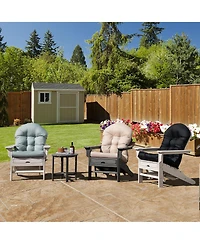 Patio Adirondack Chair Cushion High Back Fade Resistant 5'' Seat Pad Outdoor
