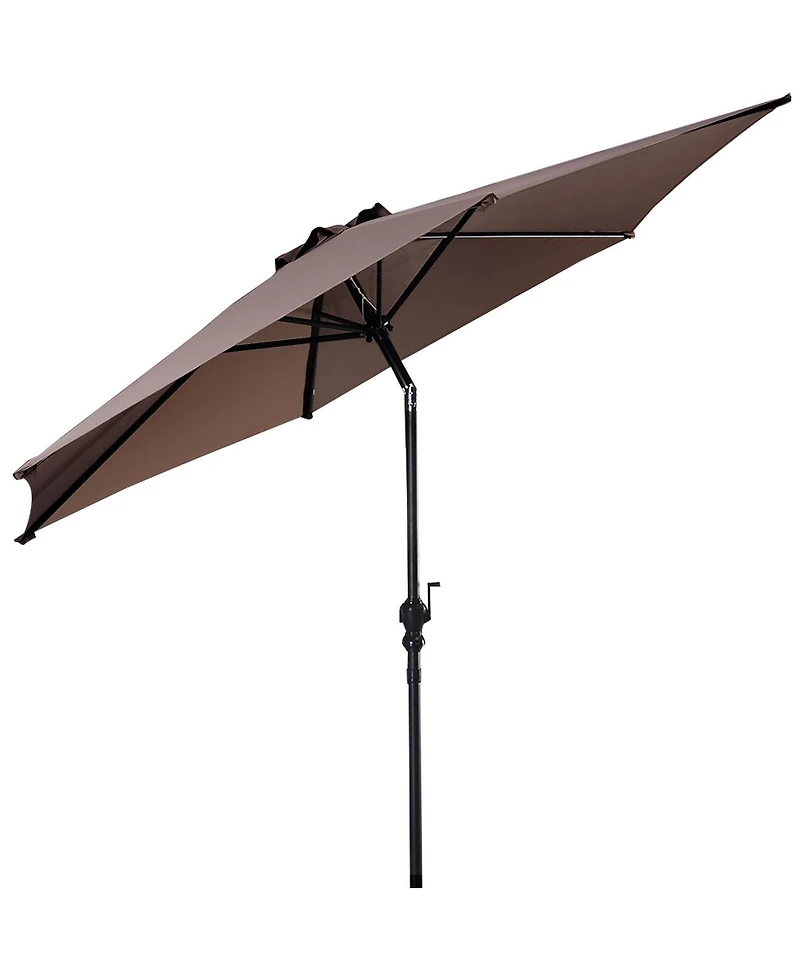 Costway 10FT Patio Umbrella 6 Ribs Market Steel Tilt W/ Crank Outdoor Garden
