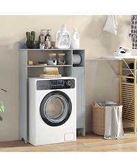 Costway Over the Toilet Storage Cabinet with Toilet Paper Holder Adjustable Shelves