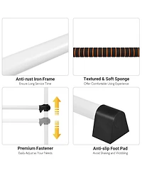 Portable Ballet Barre 4ft Freestanding Adjustable Double Dance Bar