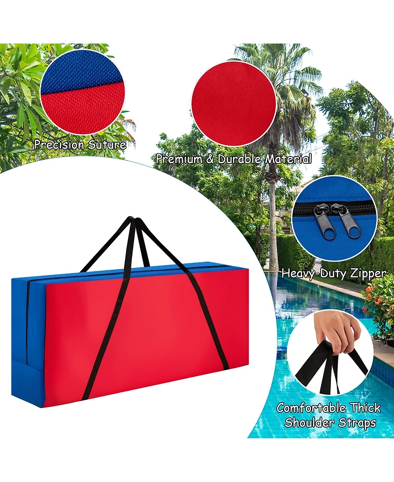 2 Pcs Giant 4 A Row Jumbo 4-to-Score Game Set W/Storage Carrying Bag for Kids Adult