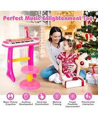 Costway 31 Key Kids Piano Keyboard Toy Toddler Musical Instrument w/ Microphone