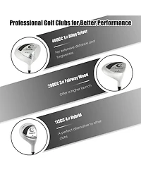 Costway Ladies Womens Complete Golf Clubs Set 10 Pieces Includes Alloy Driver