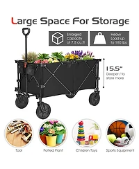 Collapsible Folding Wagon Cart Outdoor Utility Garden Trolley Buggy Shopping Toy