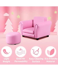 Costway Kids Sofa Armrest Chair Couch Children Toddler Birthday Gift
