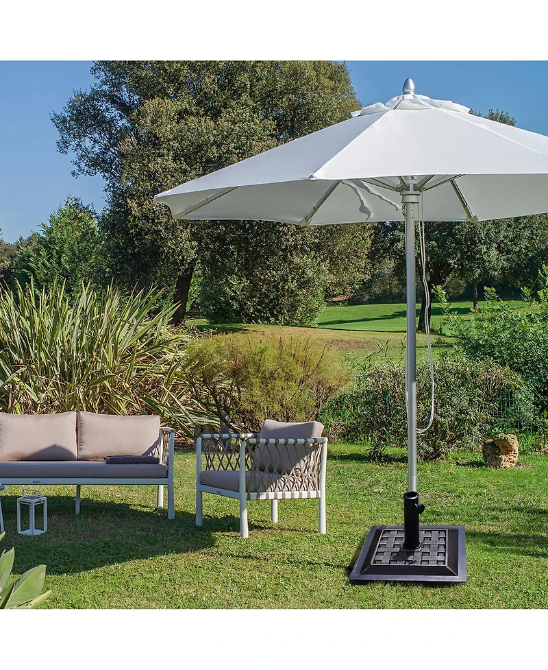 17.5'' Umbrella Base Stand Market Patio Standing Outdoor Living Heavy Duty (Square)