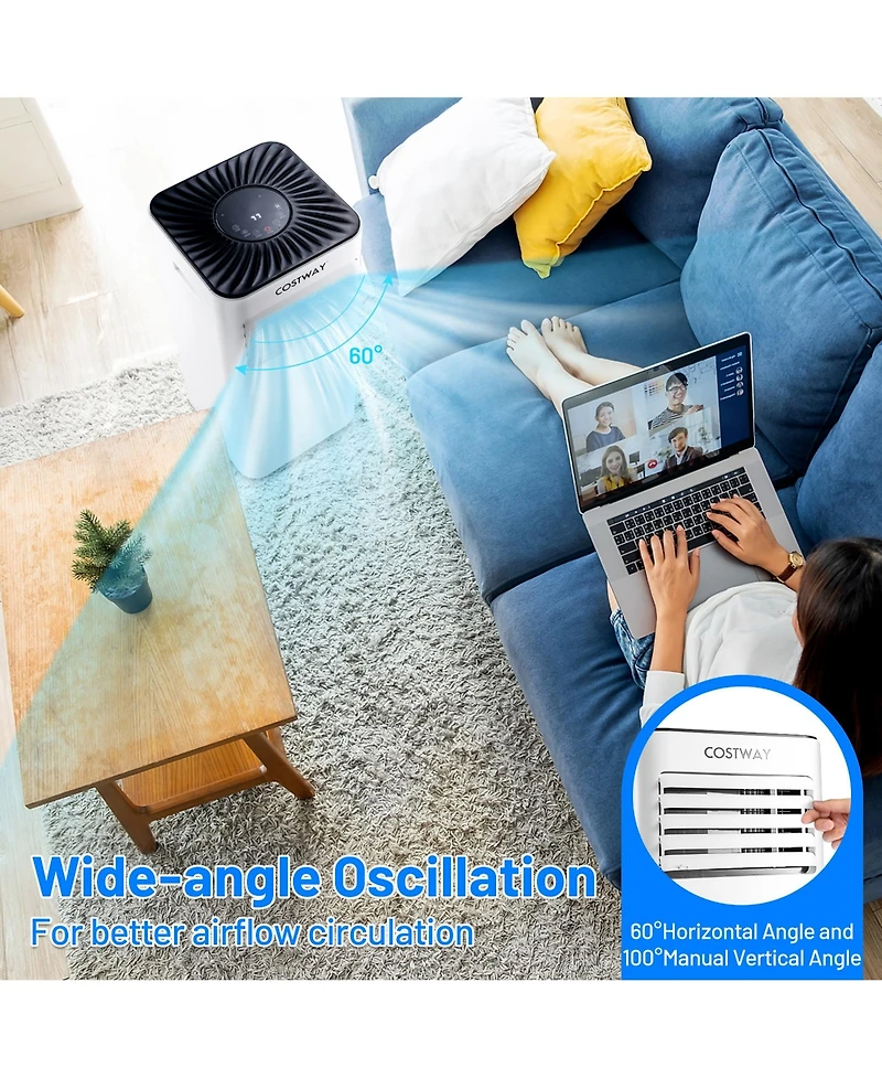 Portable Air Conditioner 10000 Btu Evaporative Air Cooler Dehumidifier