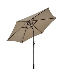 Costway 10Ft Outdoor Market Patio Table Umbrella Push Button Tilt Crank Lift