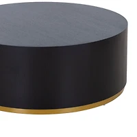 Streamdale Round Coffee Table Side Table For Living Room Fully Assembled Black