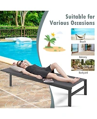 Inolait Sugift 6-Position Chaise Lounge Chairs with Rustproof Aluminium Frame