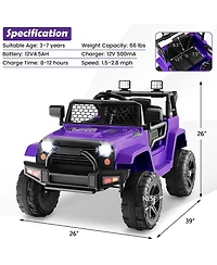 Slickblue 12V Kids Ride On Truck with Remote Control and Headlights