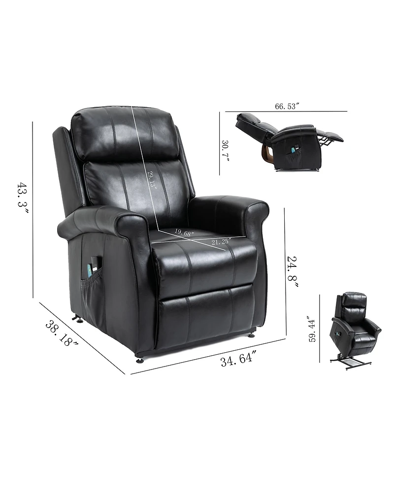 Mondawe Faux Leather Indoor Elderly Power Lift Recliner Chair Intelligent Control Chair