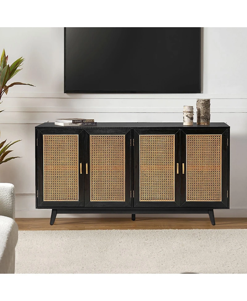 Hulala Home Byblis Rattan Tv Stand for TVs up to 65"