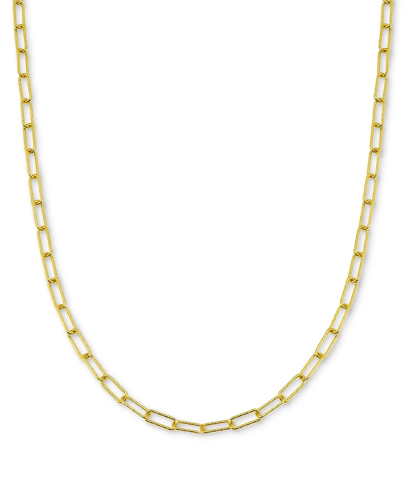 Giani Bernini Diamond-Cut Paperclip Chain 18" in Sterling Silver or 18k Gold-plated Sterling Silver; Created for Macy's