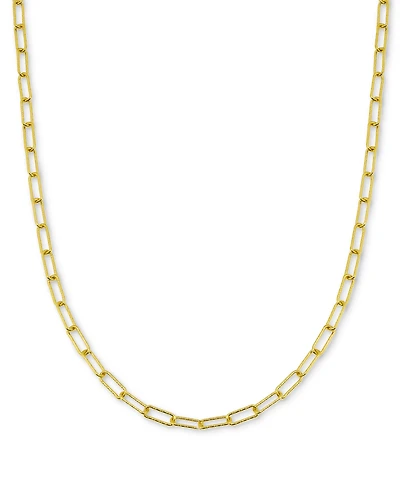 Giani Bernini Diamond-Cut Paperclip Chain 18" in Sterling Silver or 18k Gold-plated Sterling Silver; Created for Macy's