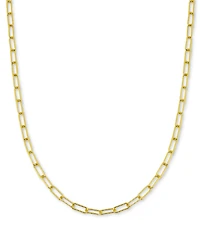 Giani Bernini Diamond-Cut Paperclip Chain 18" in Sterling Silver or 18k Gold-plated Sterling Silver; Created for Macy's