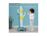 Slickblue Toddler 3-in-1 Cactus Toy Stand Sports Activity Center with Golf and Ring-Toss