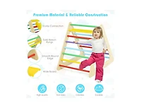 Slickblue Toddler 5 in 1 Triangle Climber Play Gym Set with 2 Ramps