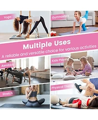 10' x 4' 2" 4-Panel Folding Exercise Mat with Carrying Handles for Gym Yoga