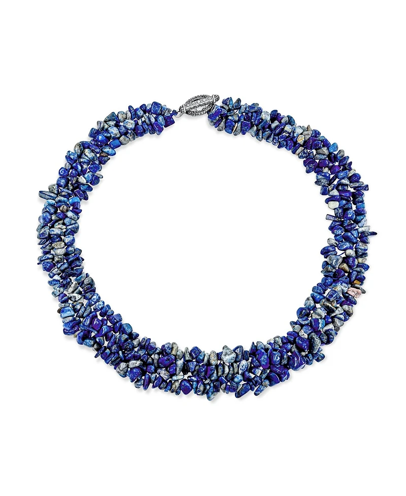 Bling Jewelry Big Chunky Chips Cluster Multi Strand Statement Bib Collar Necklace