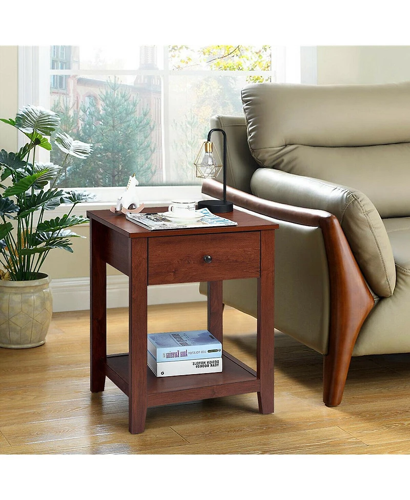 Night Stand End Side Table Bedside Accent Table