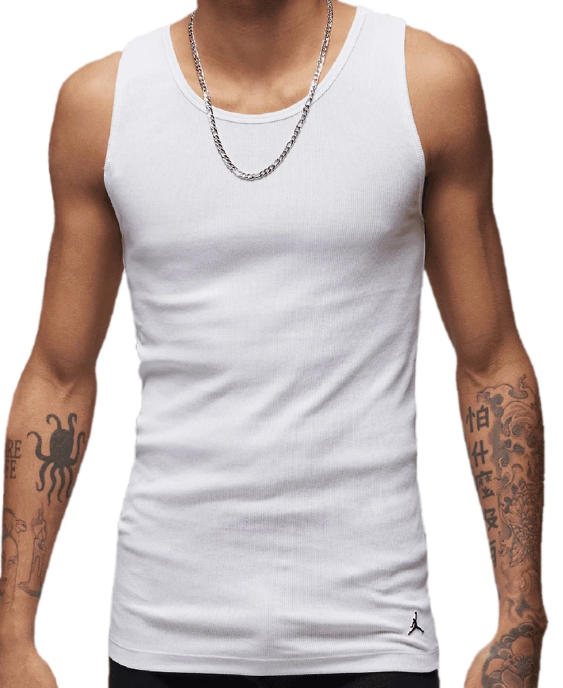 Jordan Men's 2-Pack Flight Base Stretch Cotton Ribbed Tanks
