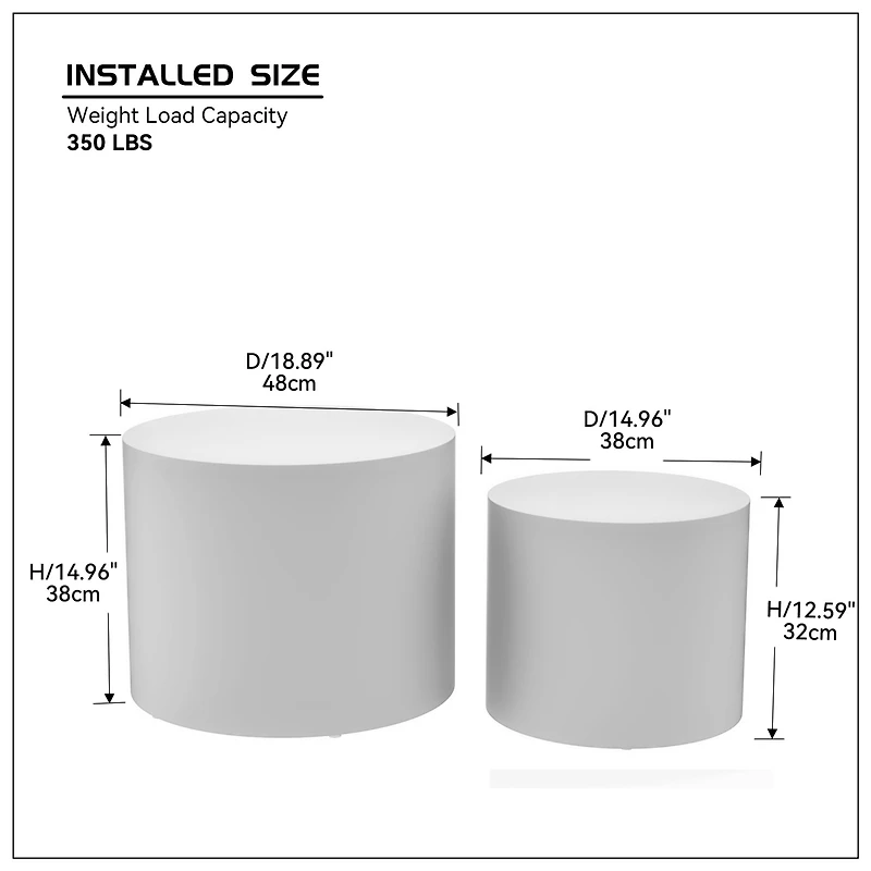 Streamdale Veneer Nesting Table Set (2-Pack)