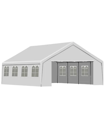 Aoodor 26 x 20 Ft. Marquee Party Tent with Church Window Sidewalls ,Waterproof Pavillion Tent ,Outdoor Event Tent,Wedding Party Tent - White