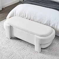Streamdale Upholstered Linen Bench with Storage