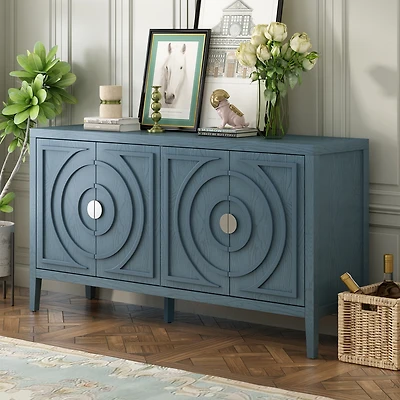 Streamdale Vintage Sideboard Door with Retro Groove & Handle