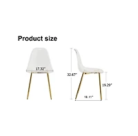 Streamdale Furniture Modern Transparent Dining Chair Set