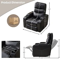 Streamdale Power Reclining Chair Black Color