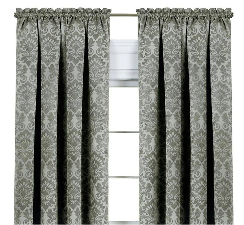 Kate Aurora Royal Living 2 Piece Curtain Panels - 84 in. Long Ivory