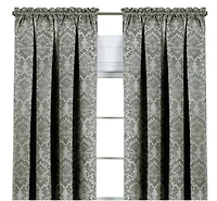 Kate Aurora Royal Living 2 Piece Curtain Panels - 84 in. Long Ivory