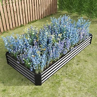 Streamdale Furniture Metal Raised Garden Bed Kit for Flowers, Veggies (7.6x3.7x0.98ft)