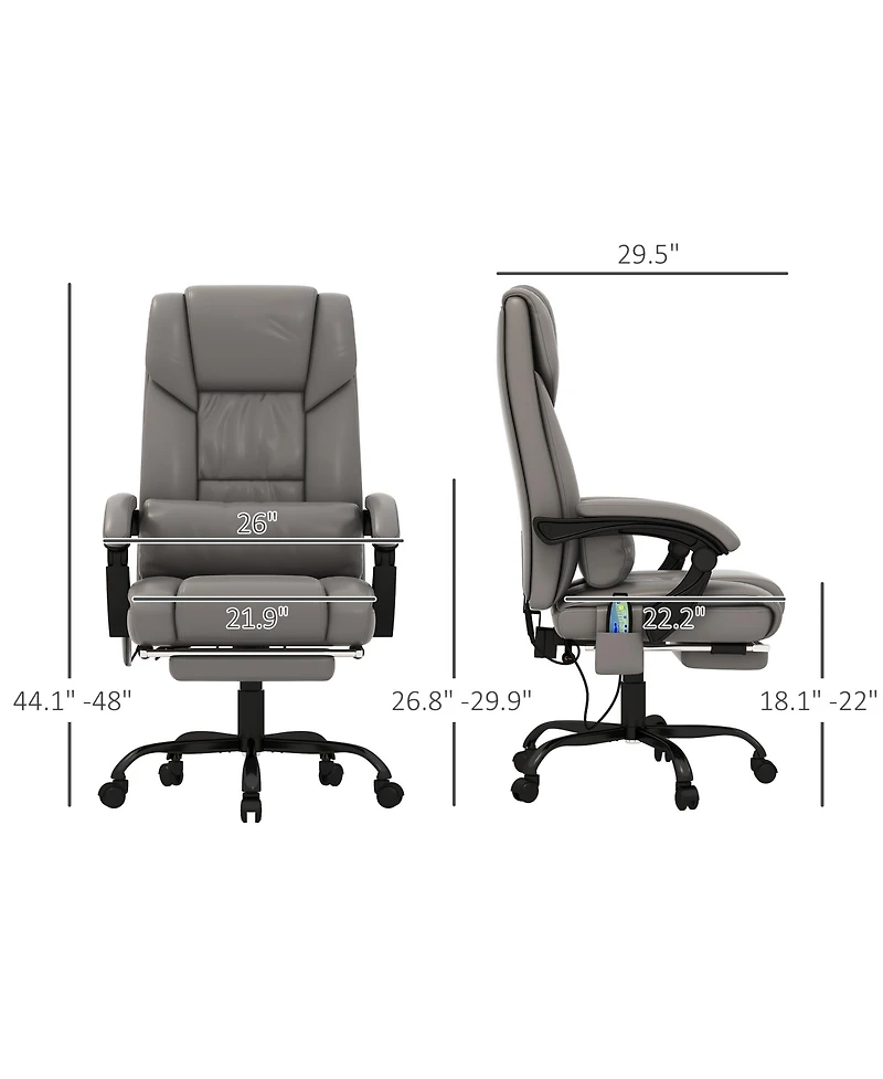 Vinsetto Massage Office Chair, Office Chair with 6 Vibration Points